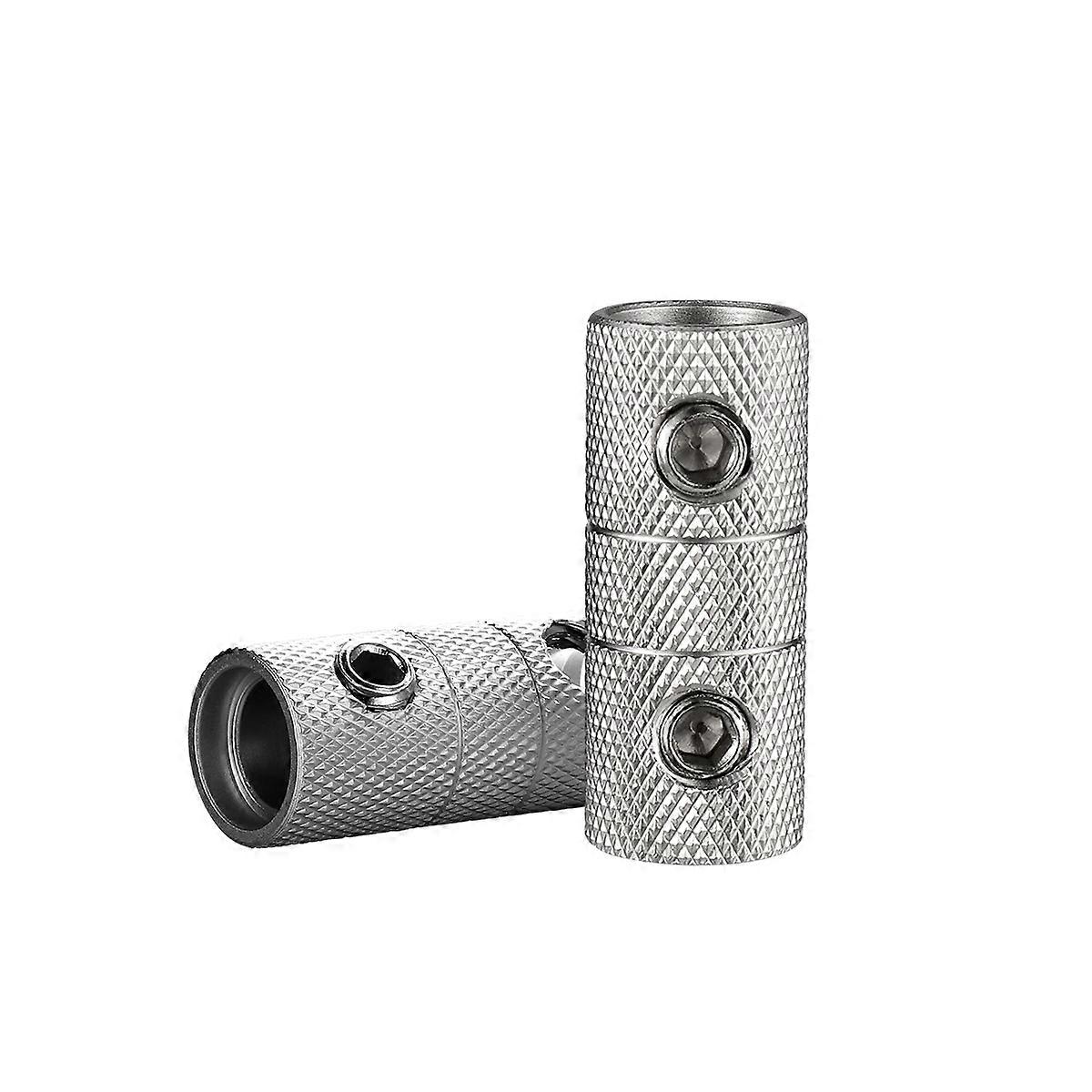 Audio Wire Coupler Butt Connectors For Car Audio System Modification Silver 4GA Electrical Contact 2Set