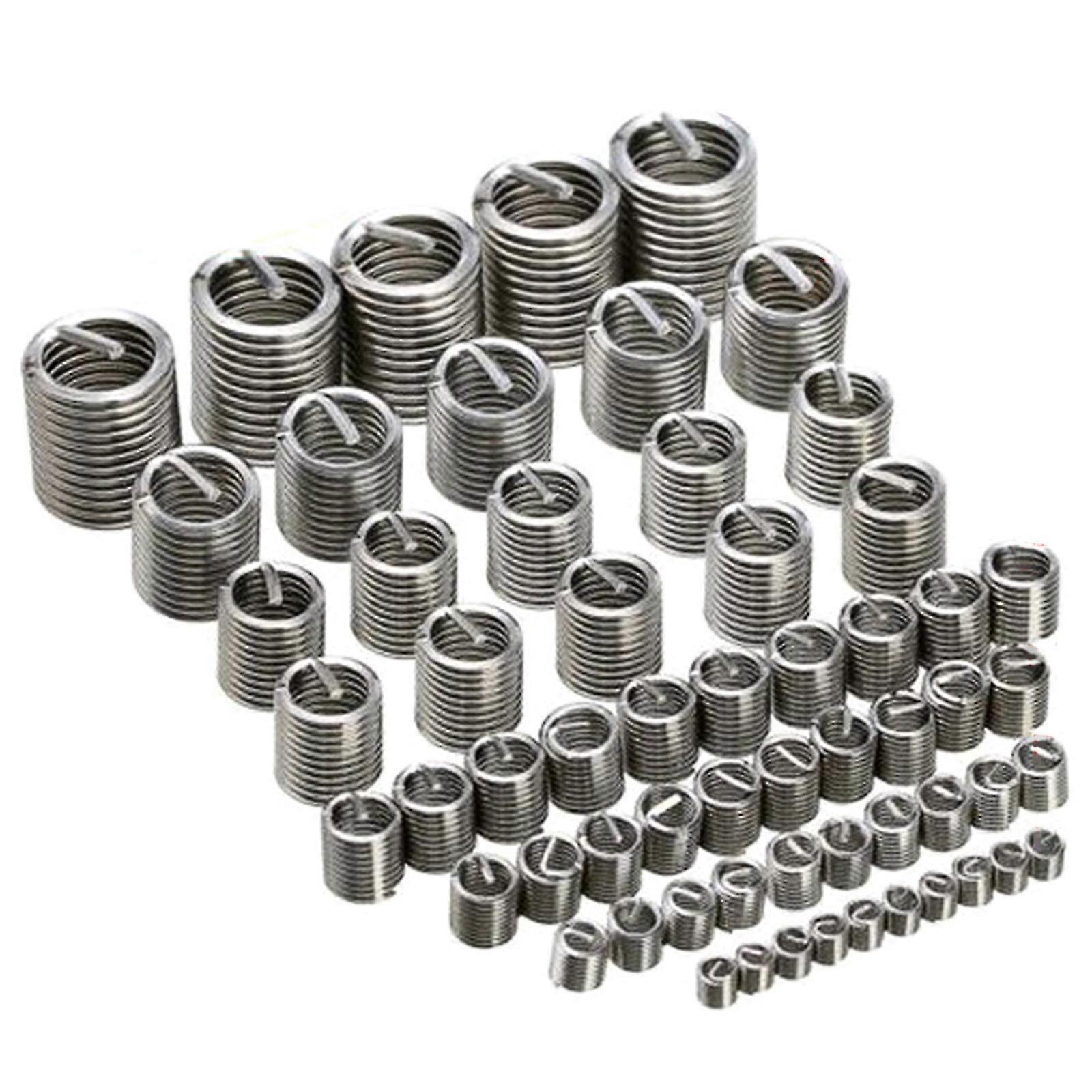 60PCS Metric Coarse Thread Inserts - Steel Wire Threaded Inserts for Strong & Stable Connections in Repairs & DIY Projects