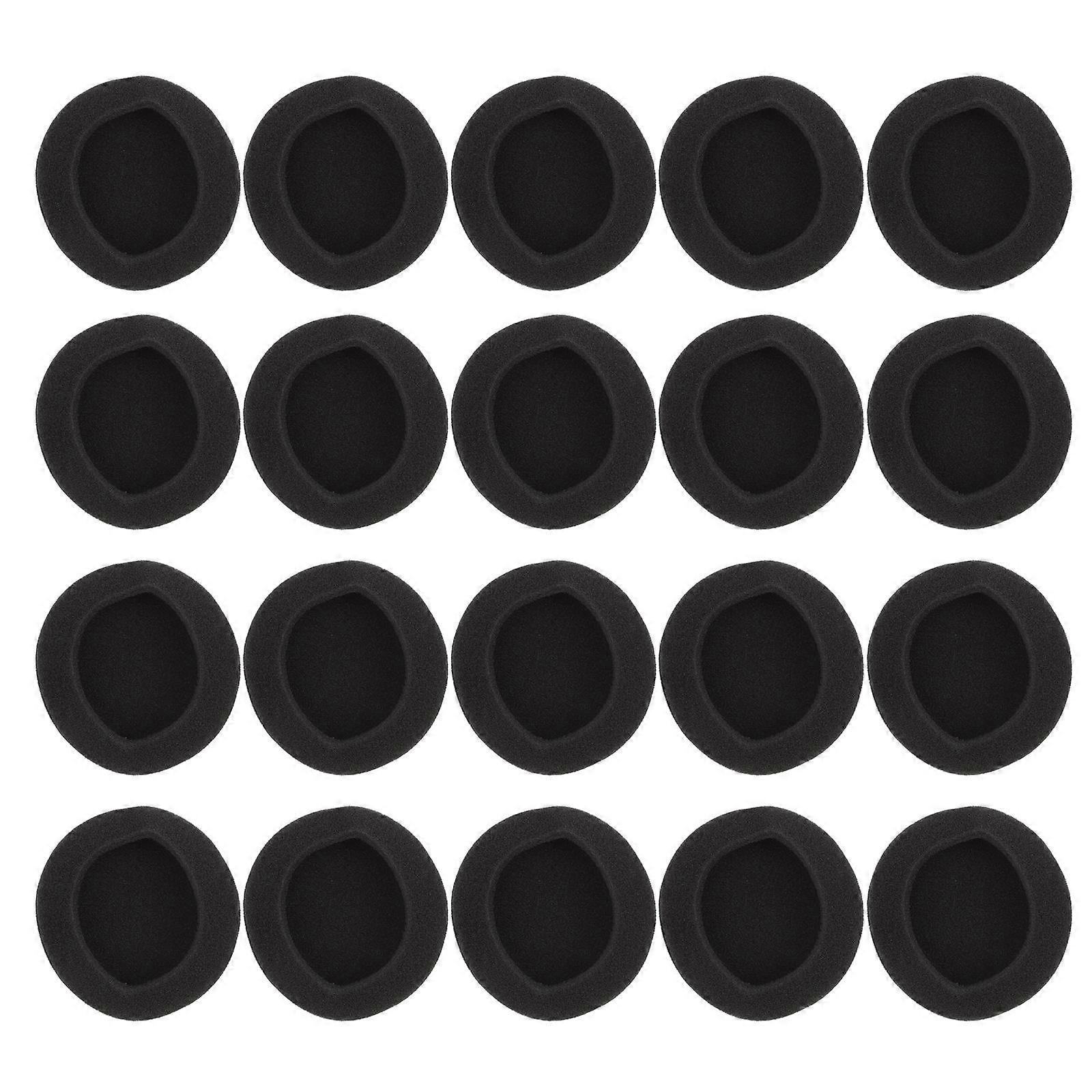 Earphone Ear Pads Replacement for Earphone 20Pcs Universal Elastic Black