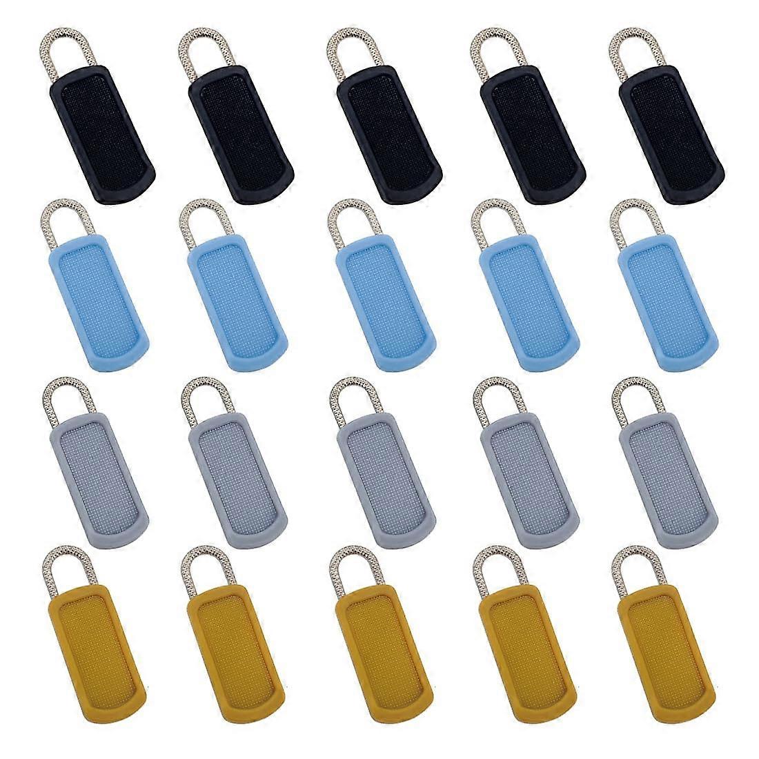 Metal Zip Replacement Parts Pack of 20, Removable Zip Pulls for Purses, Dresses, Jeans, Suitcases, Durable and Versatile