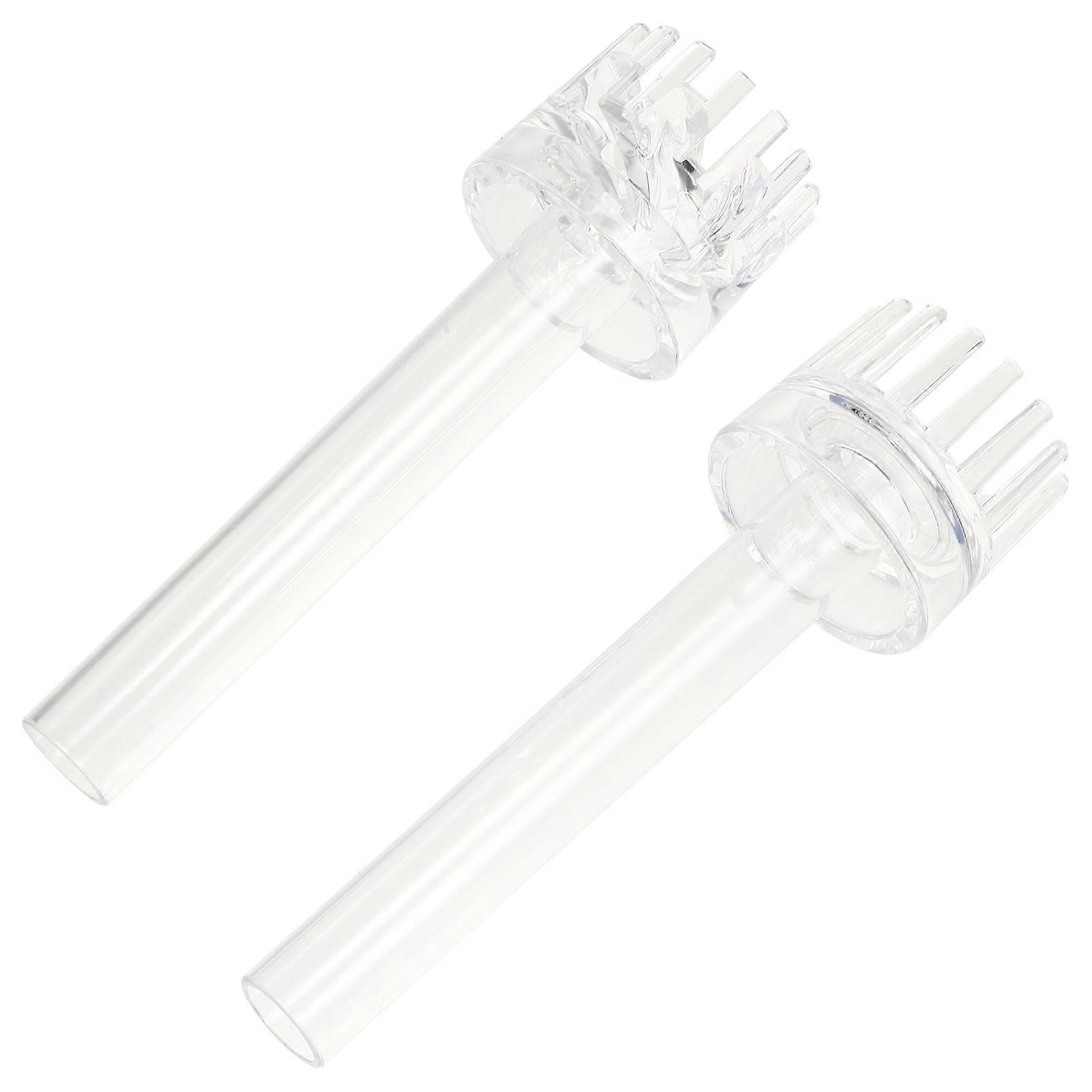 Aquarium Skimmer For Freshwater Fish Tank Oil Removal Filters Transparent Basket Shape 13.5X4X4CM 2Pcs