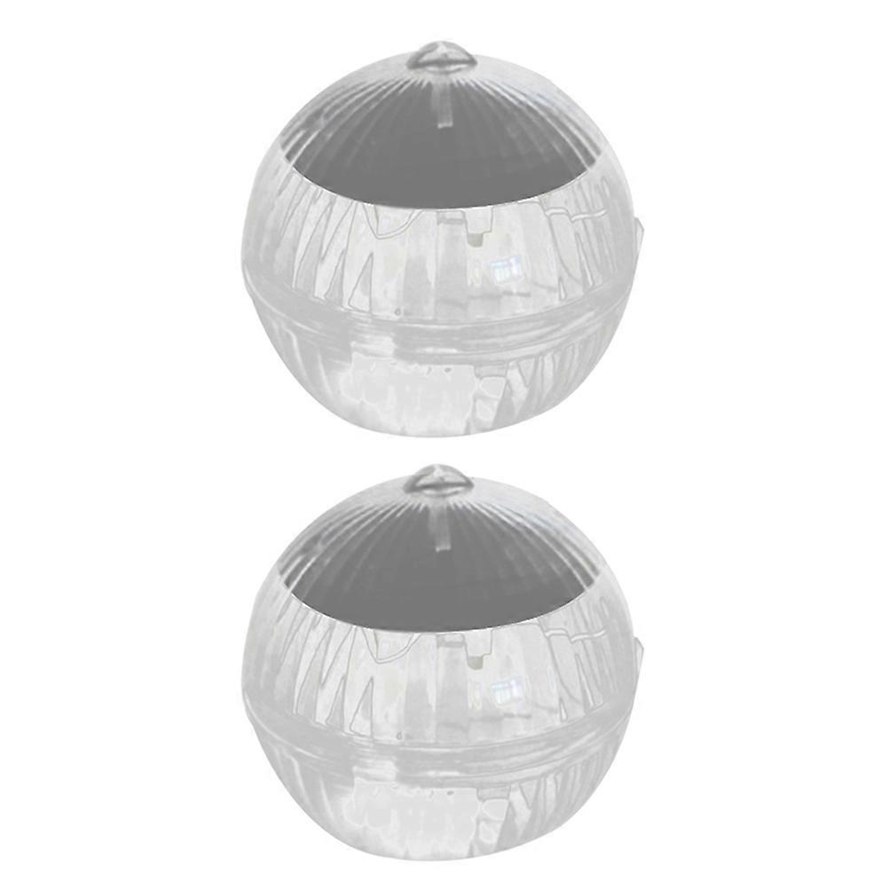 Outdoor Solar Powered Floating Lights for Home Use Waterproof Plastic Transparent Ball Light 2 Pcs