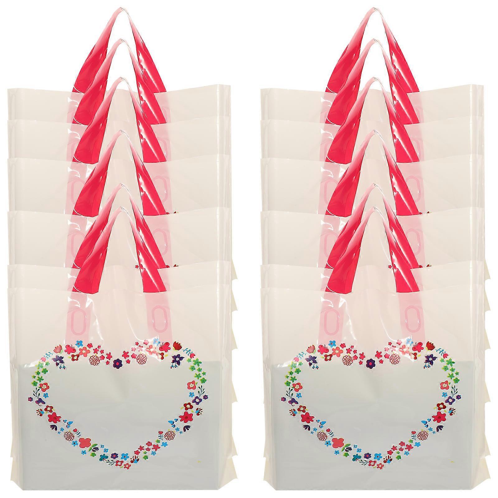 Carrying Takeaway Food Shopping Bags Simple Look Design 17.68X15.72X3.93in Portable 50Pcs