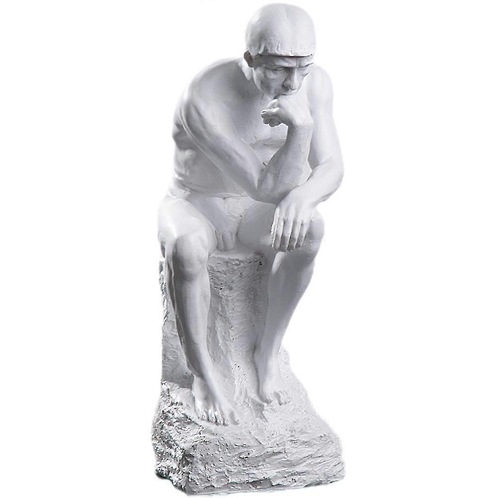 Nordic Style Thinker Figurine - Resin Decorative Thinker Statue For - Modern Abstract Thinker Sculpture For Desktop And Tabletop Decor