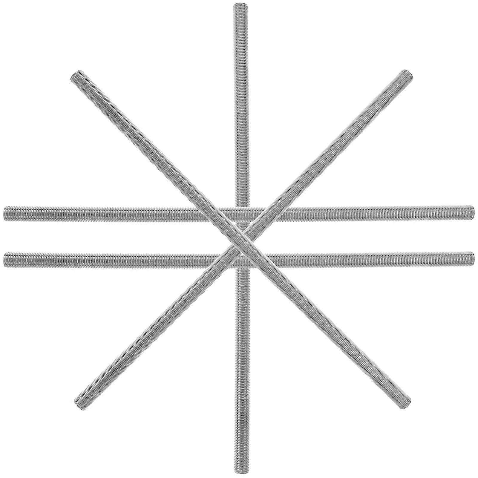 Pendant Light Pole Ceiling Lamp Rod Lighting Fixture Furniture Component Silver Iron Material Precision Machining 11.6×0.3×0.3in 5Pack