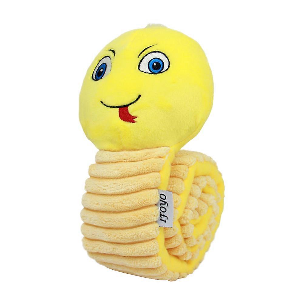 Dog Snuffle Mat Bite Resistant Chew Toy Interactive Feeding Puzzle for Puppies and Pets Safe Easy to Clean Squeaky Yellow