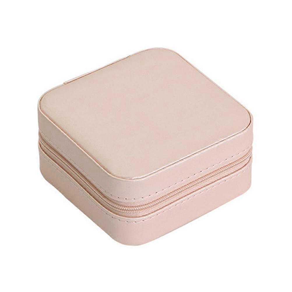 Simple Jewelry Organizer Case Space Saving Portable Carry for Travel 10x10x5cm 2Pcs