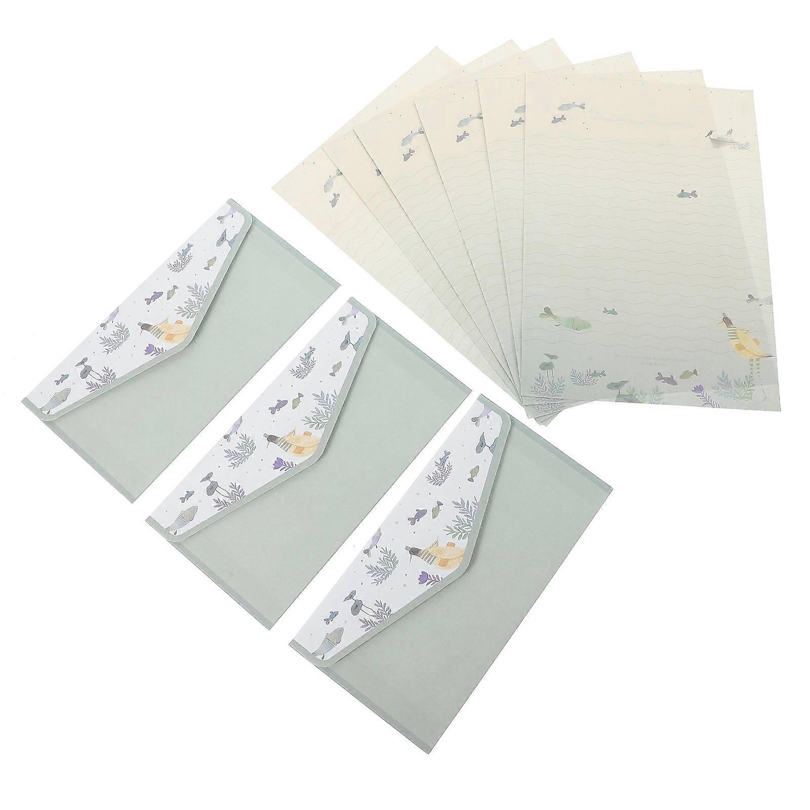 Cute Office Supplies Paper Letter Kit Envelope Printing Kit Privacy Protection All Ages Festive Occasions 21.20X14.50X0.10CM 4Sets