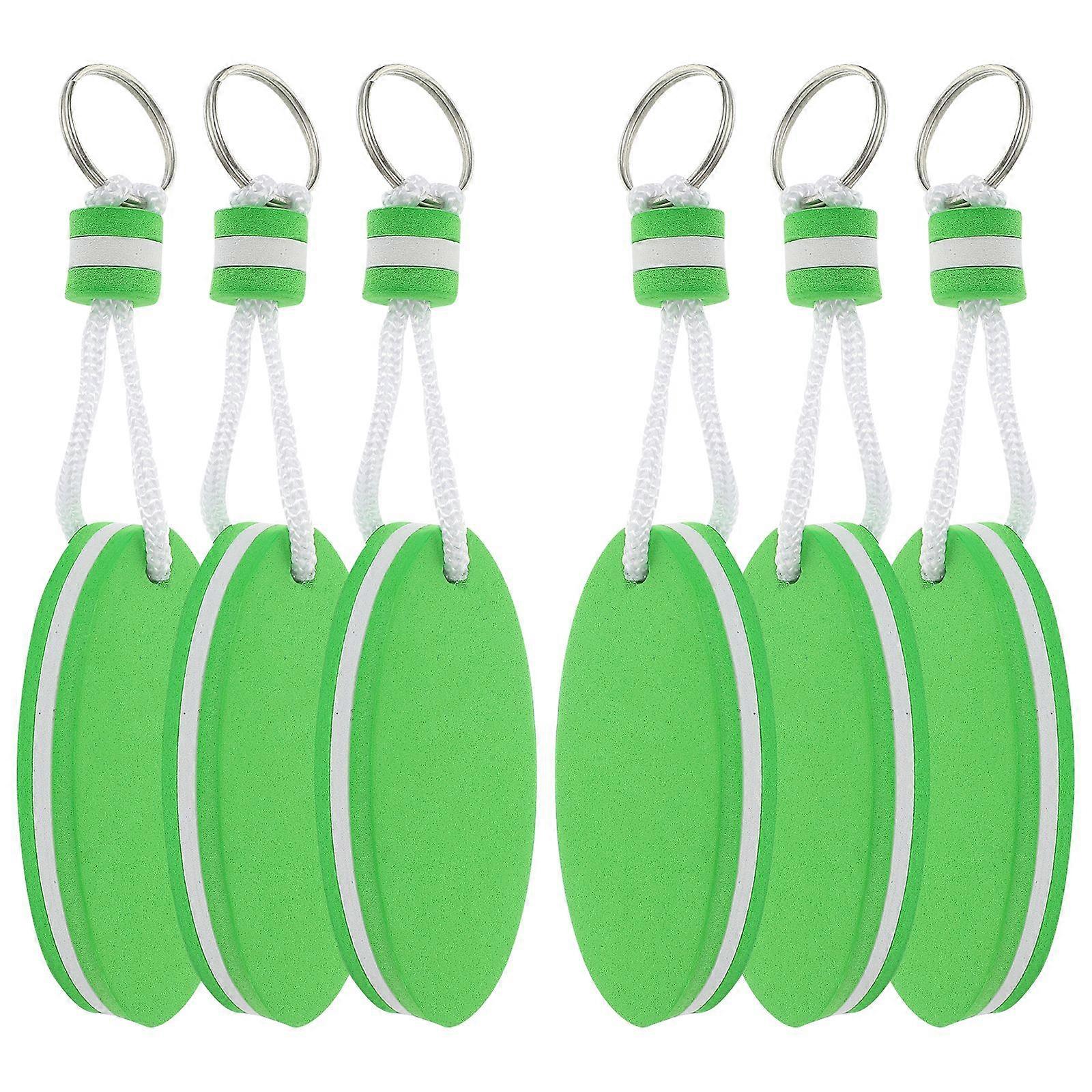 6Pcs Floating Keychains Colored Floating Key Rings Hanging Floating Keyrings Water Sports Keychains