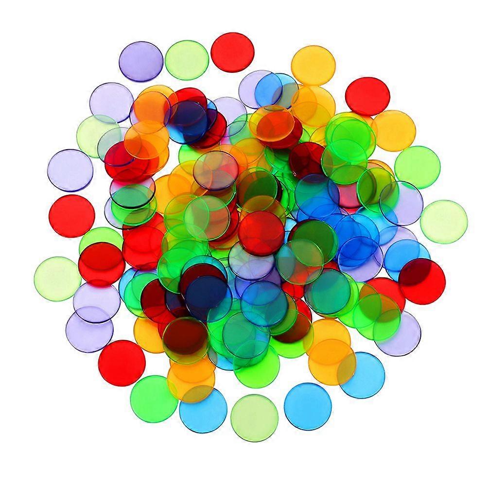 200Pcs Colorful Counters Bingo Game Accessory Plastic Markers (Mixed Color)