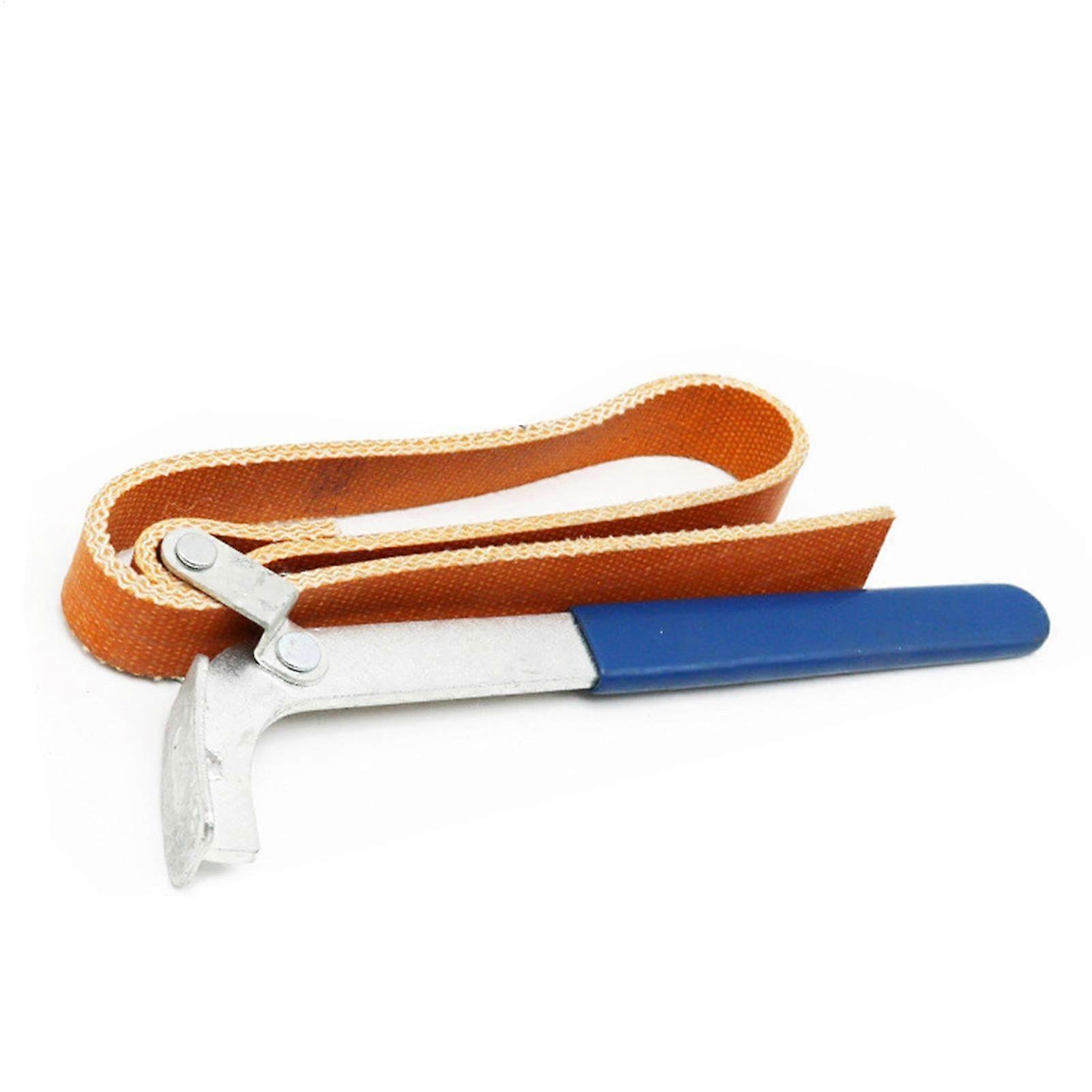 Belt Oil Filter Wrench, Filter Tape Wrench, Heavy Duty Belt Wrench with Adjustable Handle Multipurpose Oil Filter Wrench for Removing Water Filter