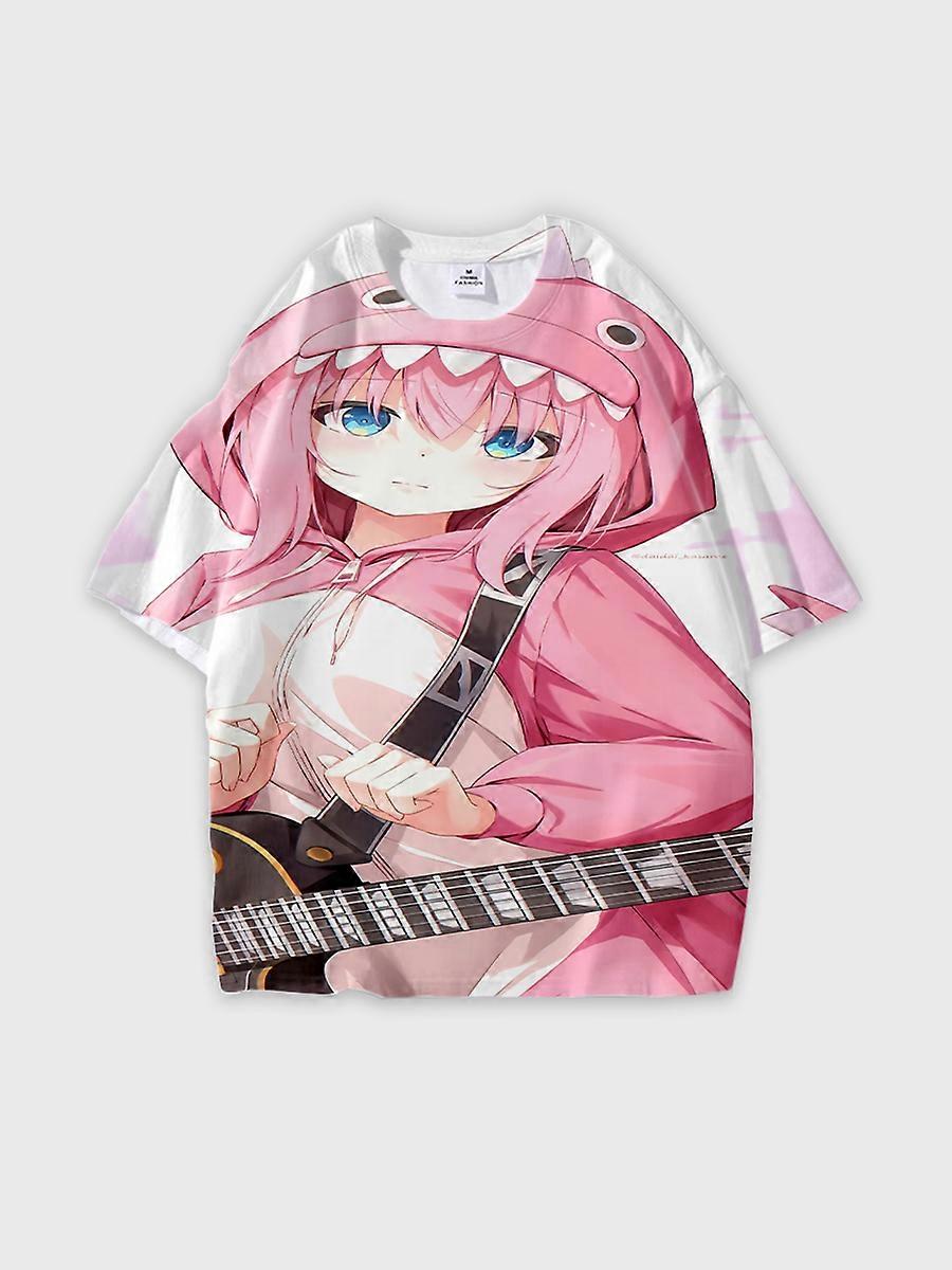 T-shirt round neck Cartoon Pattern loose short sleeve C414