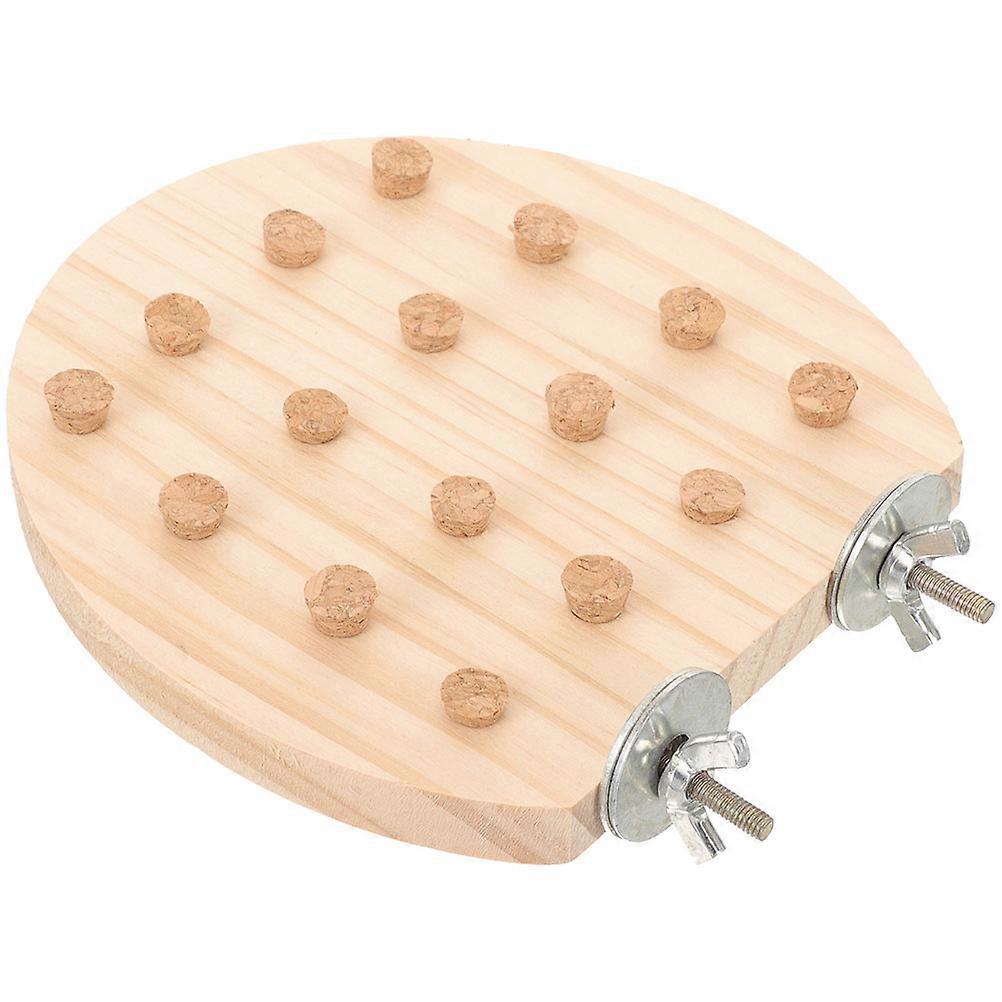 Bird Playground Bird Chewing Training Platform For Small Pets Cage Use Semicircular Synthetic Material 1Pcs