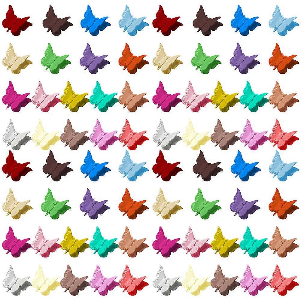 子供用ヘアアクセサリープラスチックメタルスプリング式クラスプ毎日着用スタイリッシュバタフライクリップ72個