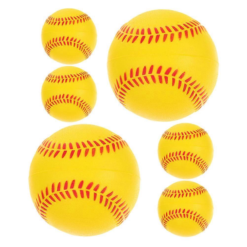 Softball Training Equipment 6Pcs Foam Baseballs Ideal For Indoor Practice Events Young Learners Safety