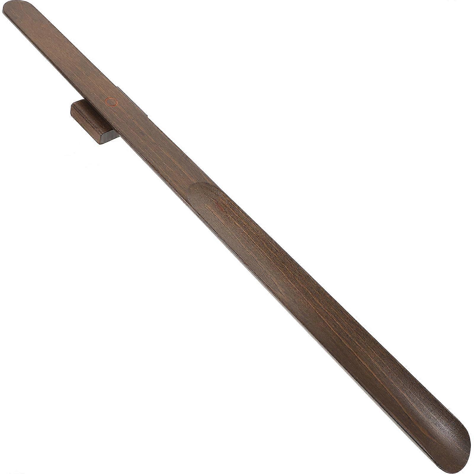 Wooden Long Handle Shoe Horn with Magnetic Hanging Design for Easy Shoe Use Multi