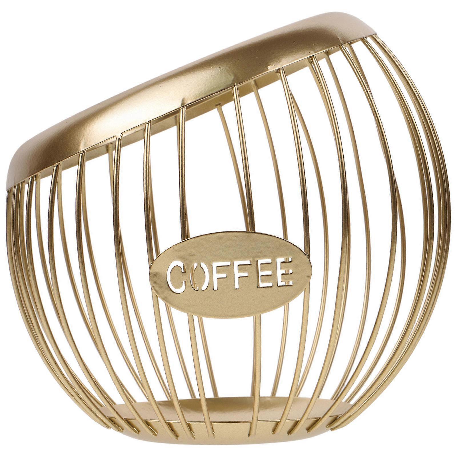 Golden Pod Holder for Home Perfect for Storing Snacks or Gifts 7.8 Inches