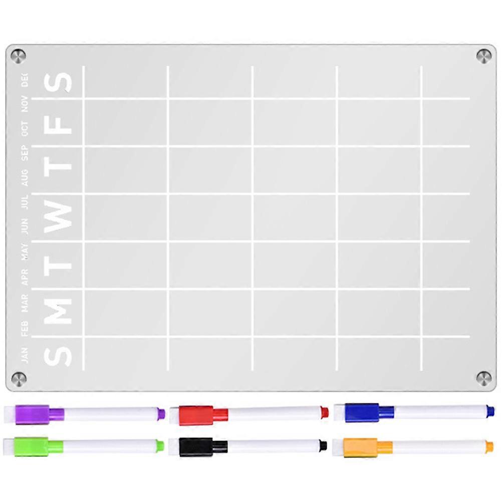 Fridge Board Dry Erase Weekly Planner Board Home Use Clear 42X29.7CM Eraseable Note Writing 1 Set