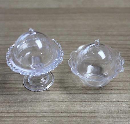 30 Sets Mini Dessert Cups: Dollhouse Miniature Cake Holders With Lids - Simulation Cups For Appetizers And Party Decorations