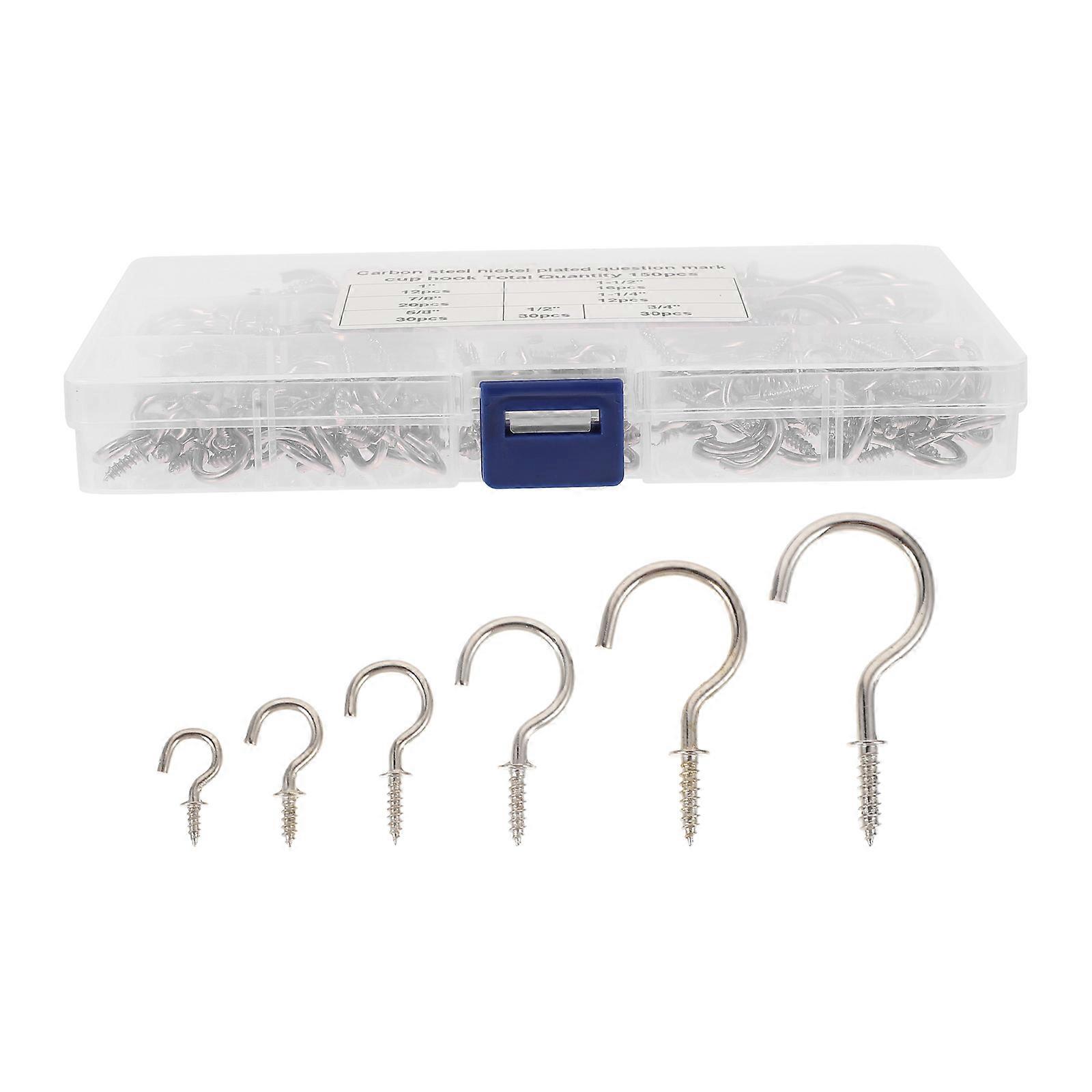 Silver Nickel Plating Hooks Set of 150 for Hanging Use with Material
