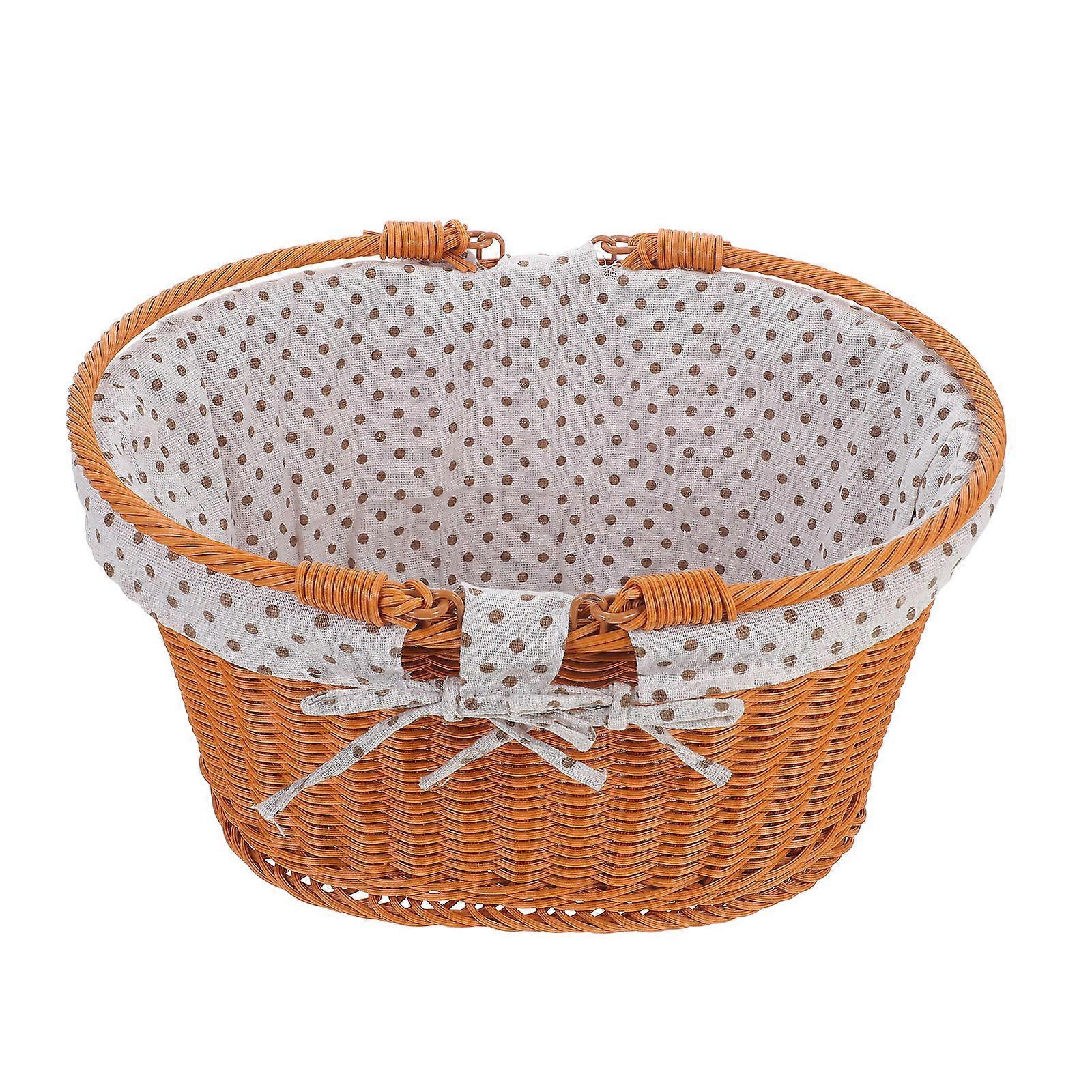 Multipurpose Woven Basket For Living Space And Pantry Storage In Classic Brown 1Pack