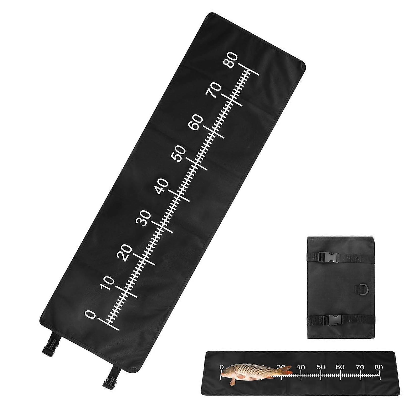 Fishing Unhooking Mat 98 x 130 cm, Foldable Carp Mat with Tape Measure, Durable Predator and Trout Unhooking Mat for Beginners