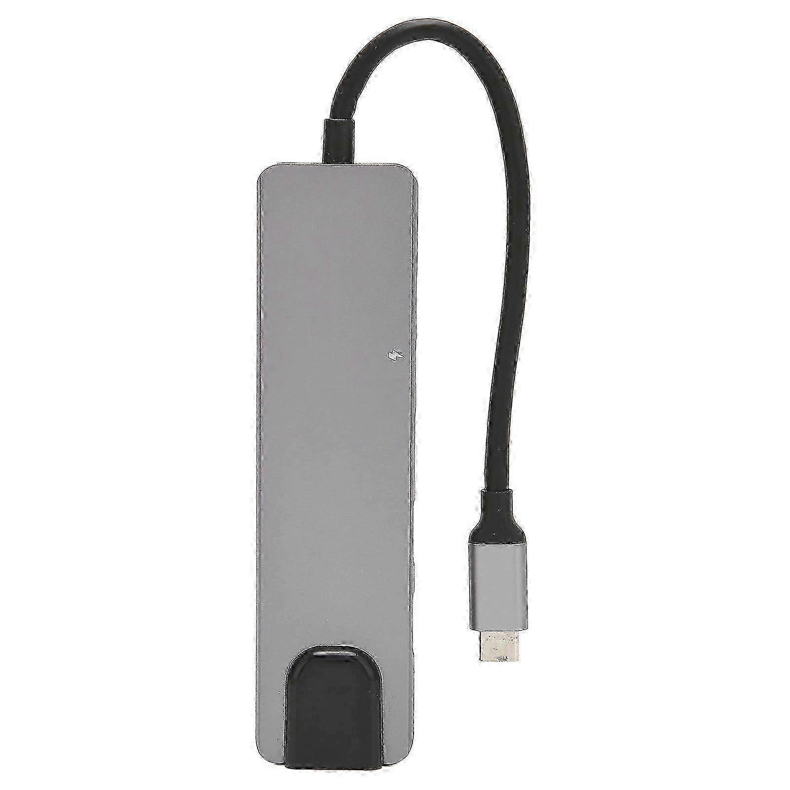 6-in-1 USB C Hub Multiport Adapter with 4K at 30Hz, 100Gbps Ethernet, PD Charging Port & 2 USB 3.0 Ports - Versatile Connectivity Solution