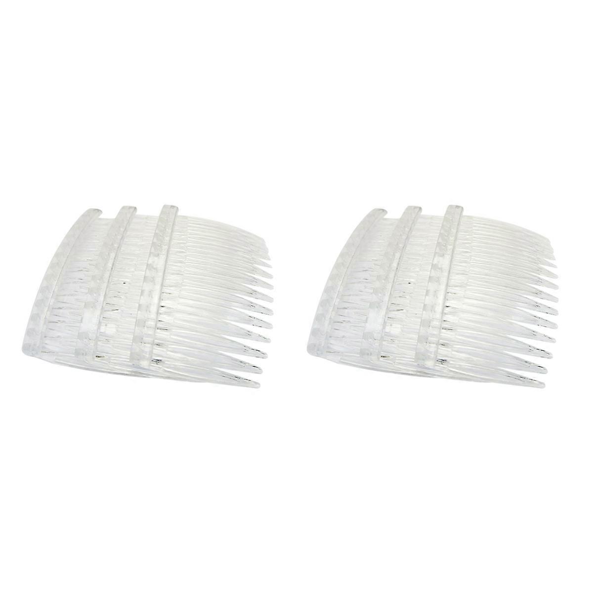 40 x Transparent Color Plastic Hair Clips Side Combs Pin Barrettes 70X40mm