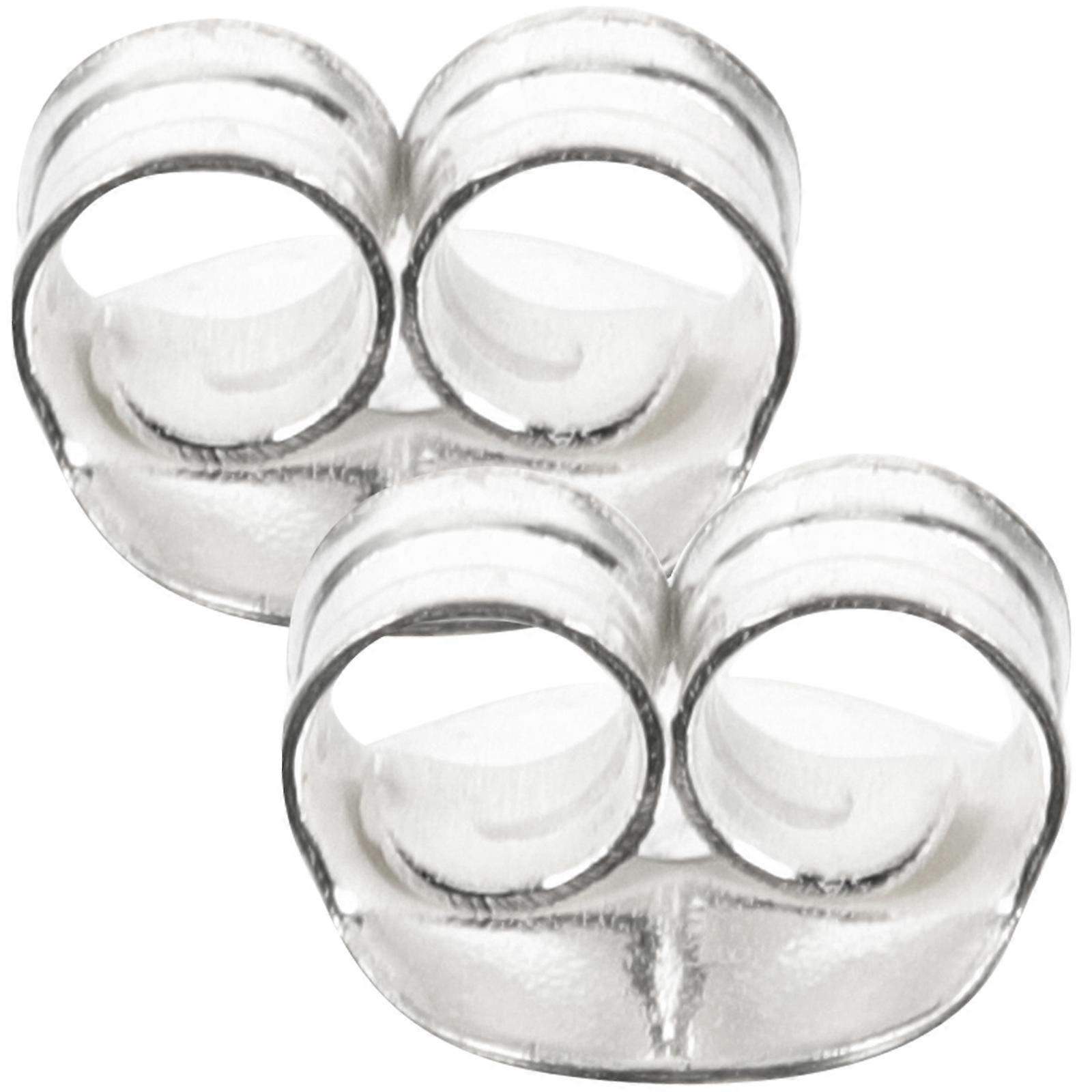 1 Pair Safety Earring Backs for Women Silver Color Elegant and Durable Small Graceful Design