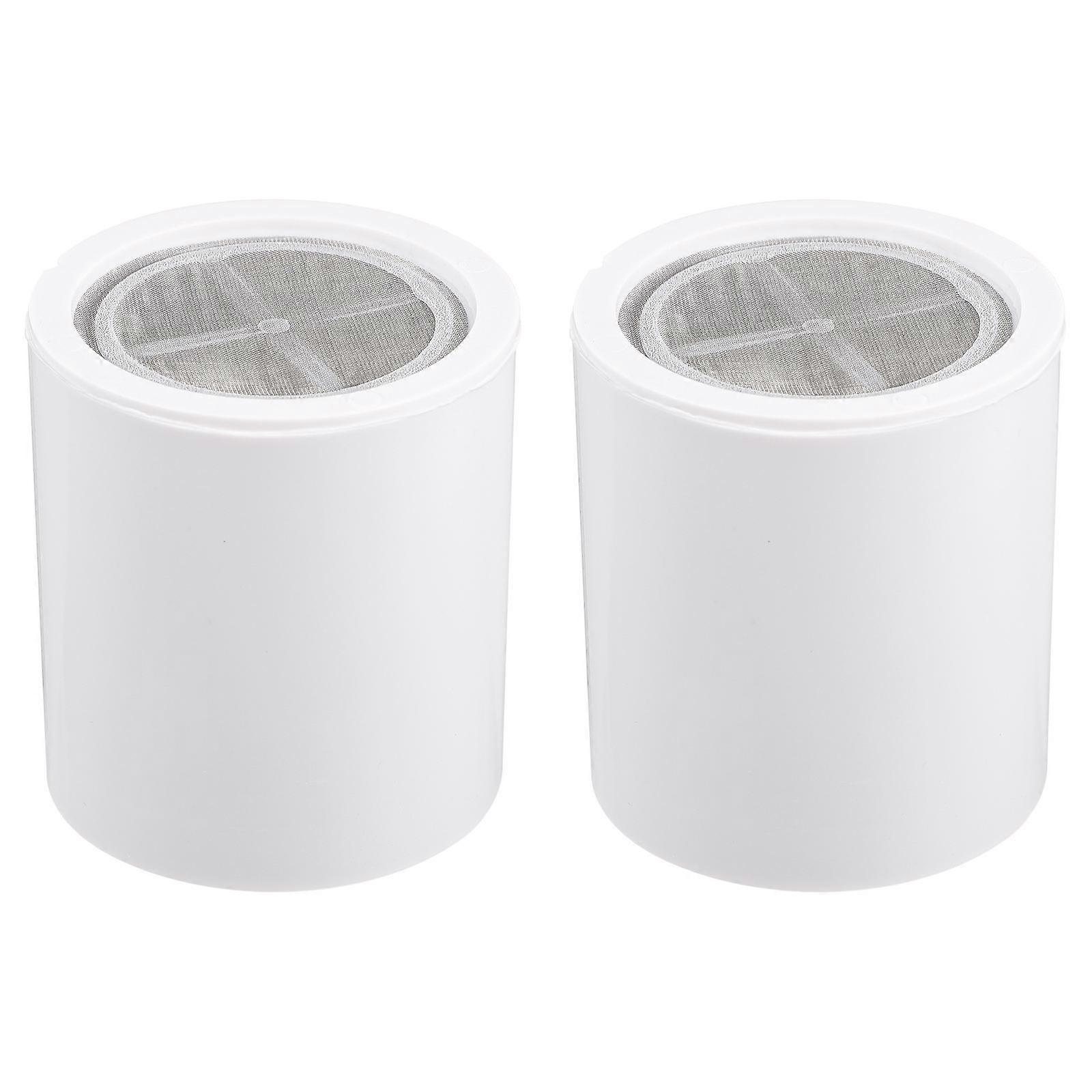 Shower Filter Element Replacement 2Pcs For Family Use 6.8X6CM White Effective Against Lime And Scale