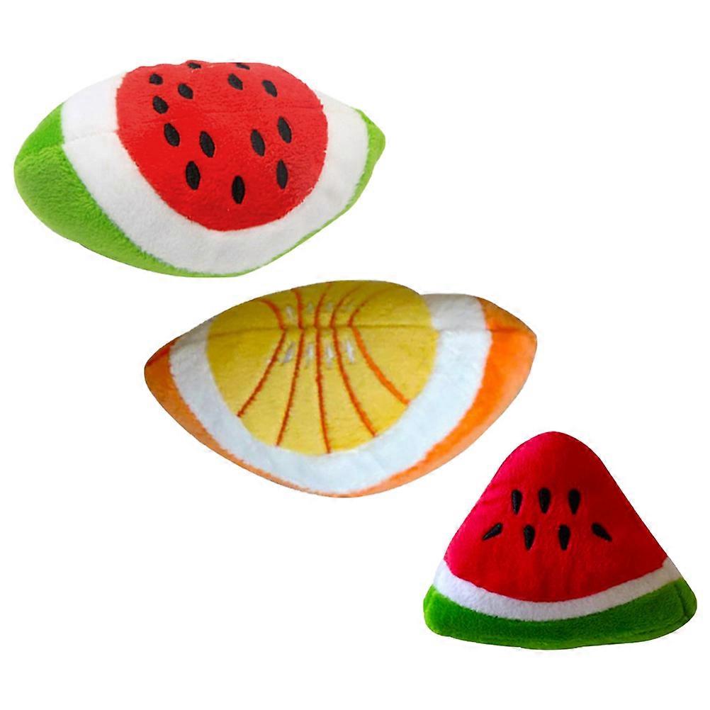 Fruit Dog Toy, Bite Resistant Plush for Behavioral Improvement