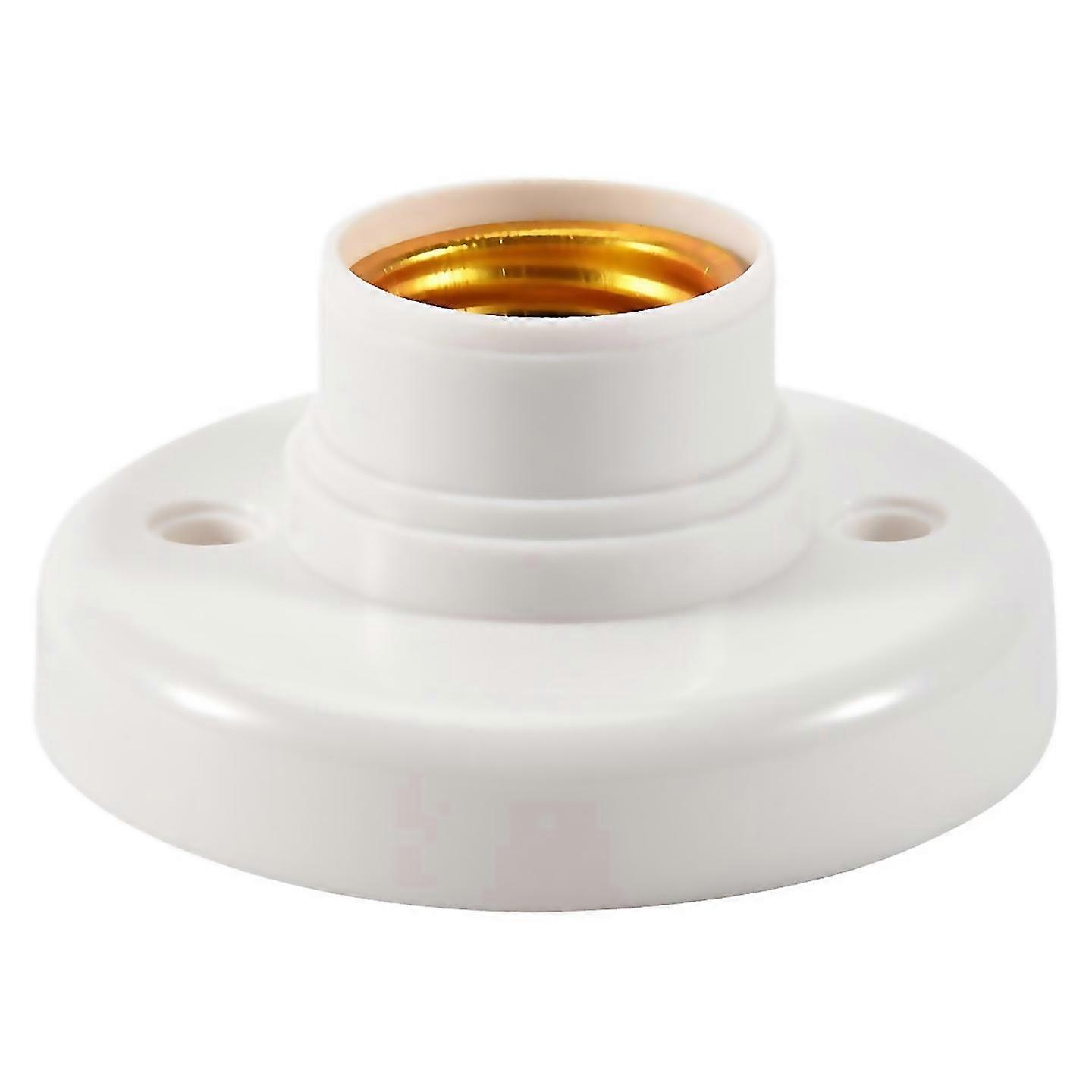 E27 Round Plastic Base Screw Light Bulb Lamp Socket Holder Fruugo Uk White