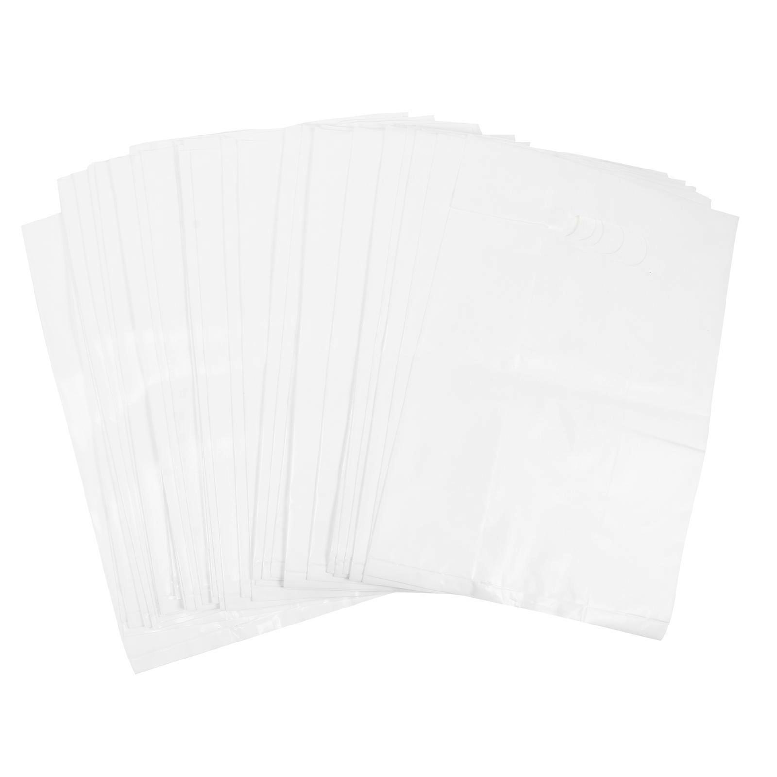 50Pcs Plastic Shopping Bags Fresh Takeaway Pouches Perfect For Daily Use 30X20CM Lightweight Design