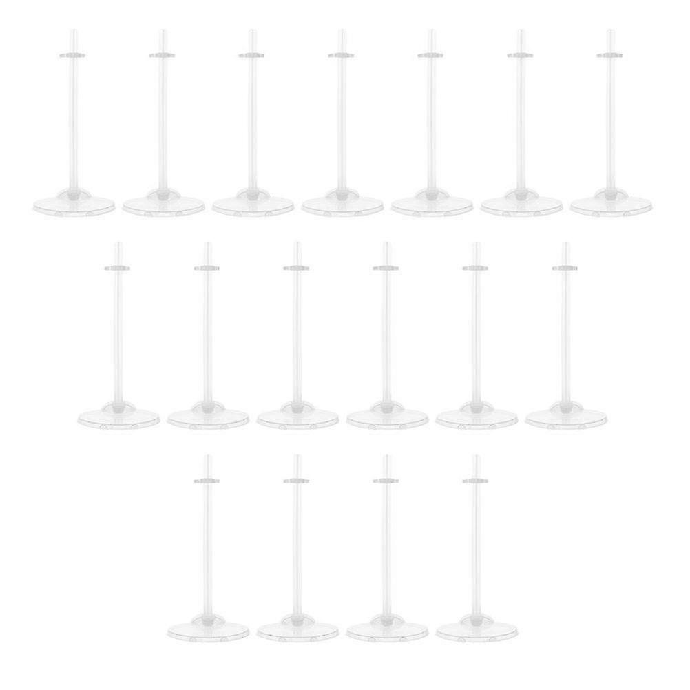 17Pcs Doll Stands Transparent Holders Ideal For Birthday Festival Displaying Dolls