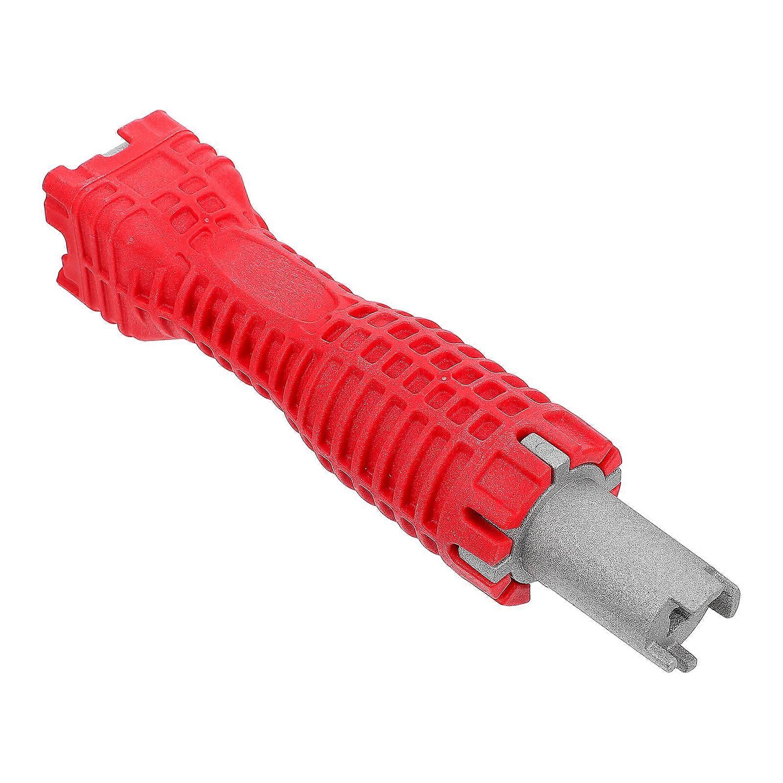 Plumbers Wrench Tool For Faucet Installation And Pipe Extraction Designed With A U-Shaped Build Using Plastic And Zinc Alloy 1Pcs