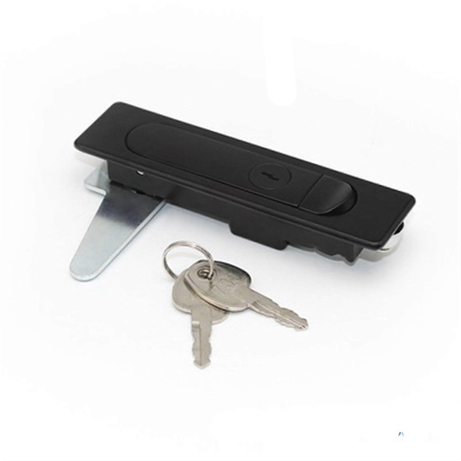 MS730 Bouncing Cabinet Plane Lock Schwarz Matt Distribution Box Control Cabinet Equipment Box Industrial Lock 1Pc (Black1)