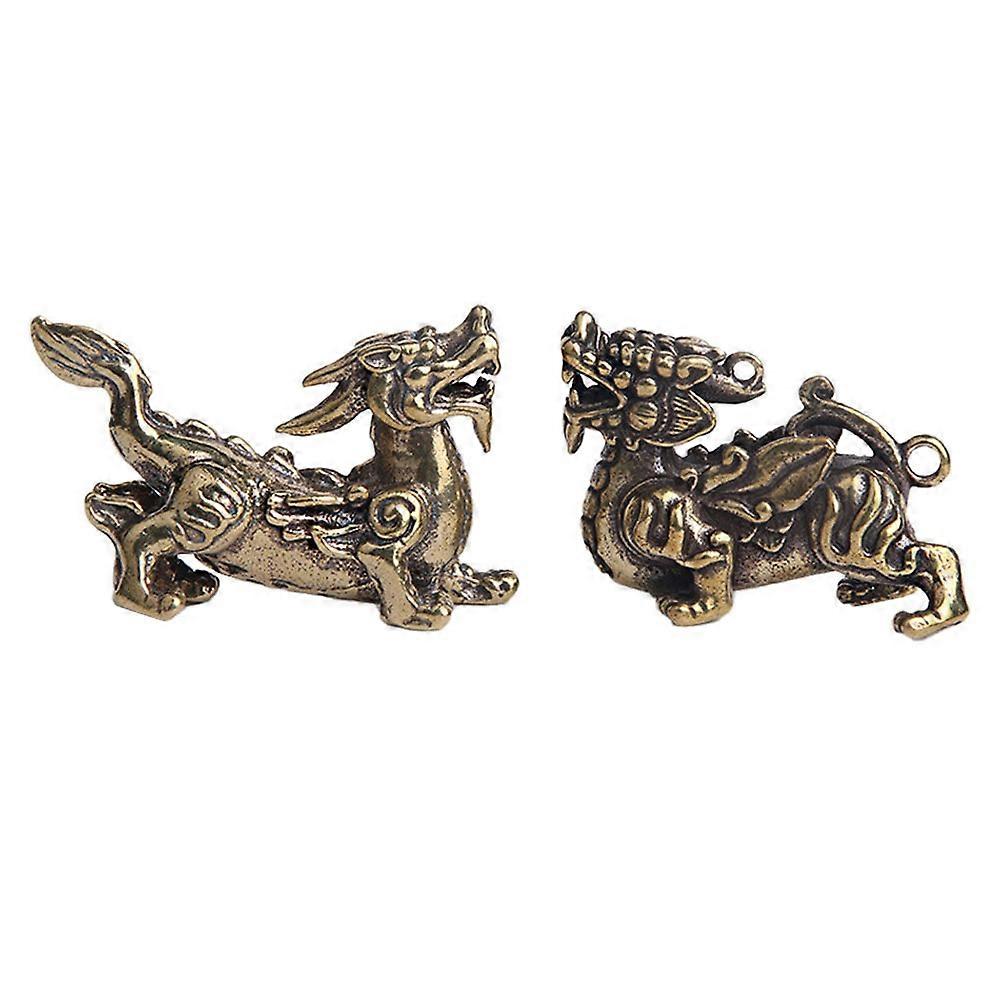 Retro Brass Keychain Accessory For Bag Accessory With Unique Appearance In Golden Color 2Pcs