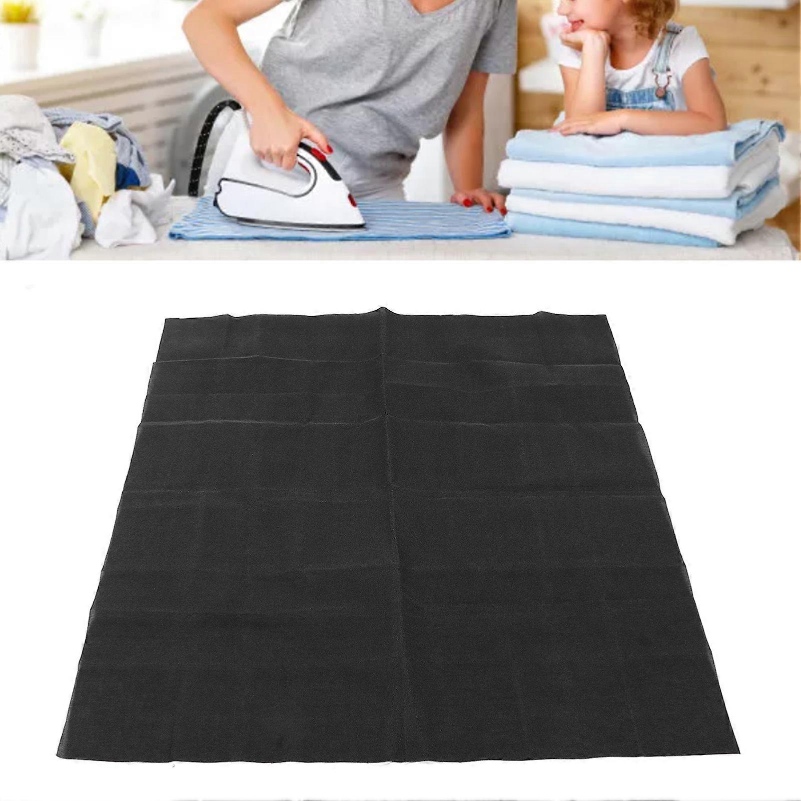 Ironing Cloth Black Portable Washable Reusable High Temperature DIY Ironing Mat Protective Ironing Pressing Pad 