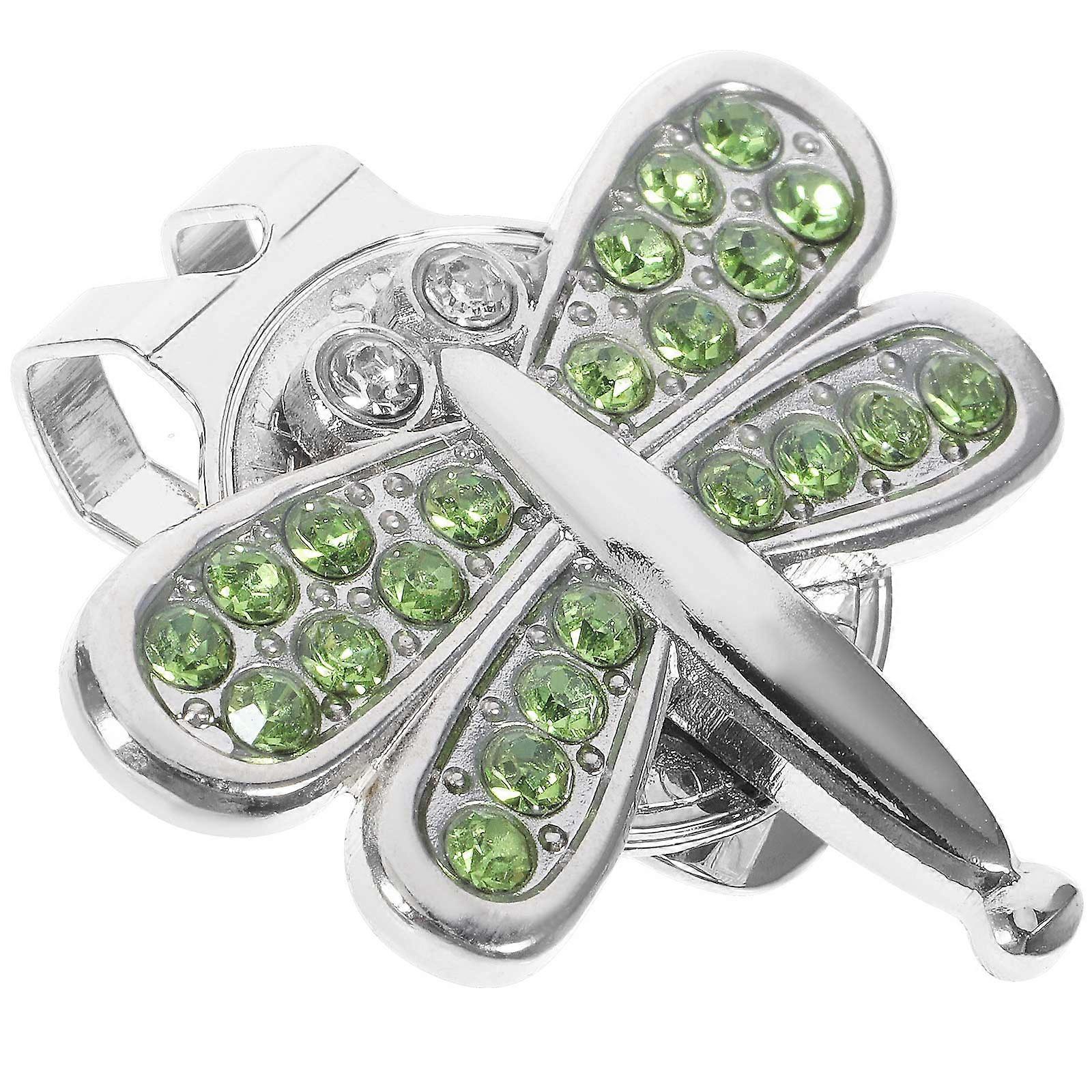 Glitter Dragonfly Golf Hat Clip with Rhinestone Design – Universal Fit for Hats, Visors, and More