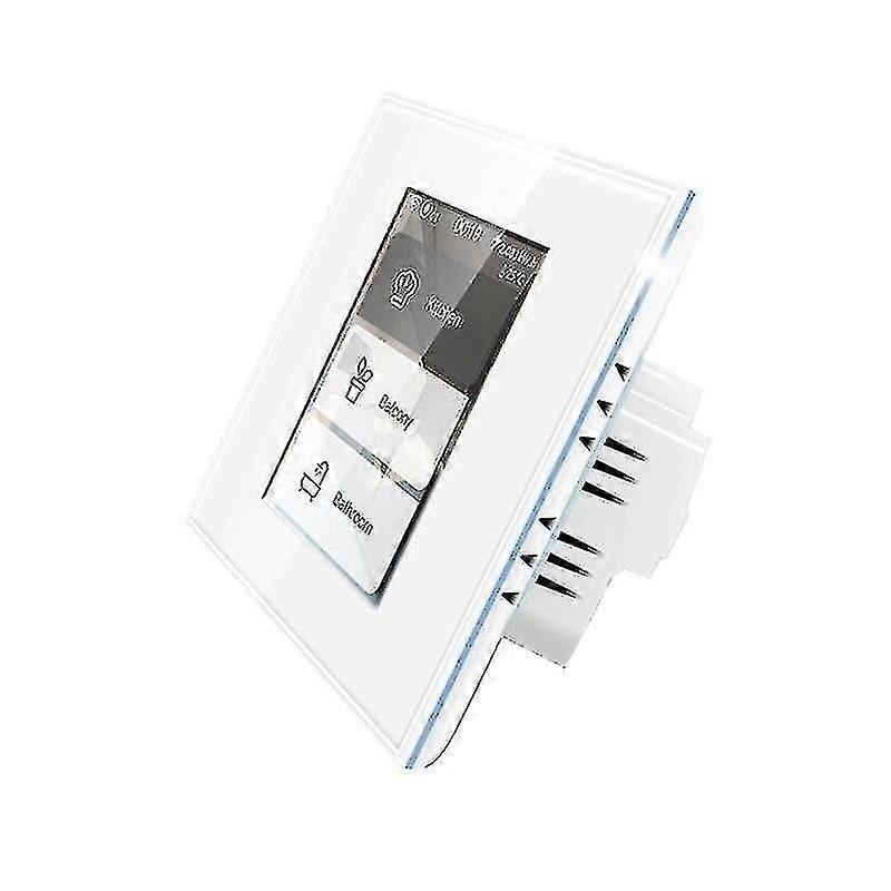 4 In 1 Home Smart Wifi Lcd Power Wall Light Switch R2max L8-hs 1/2/3gang Lamp/curtain Four-in-one Scene Switch Supports Homekit HG