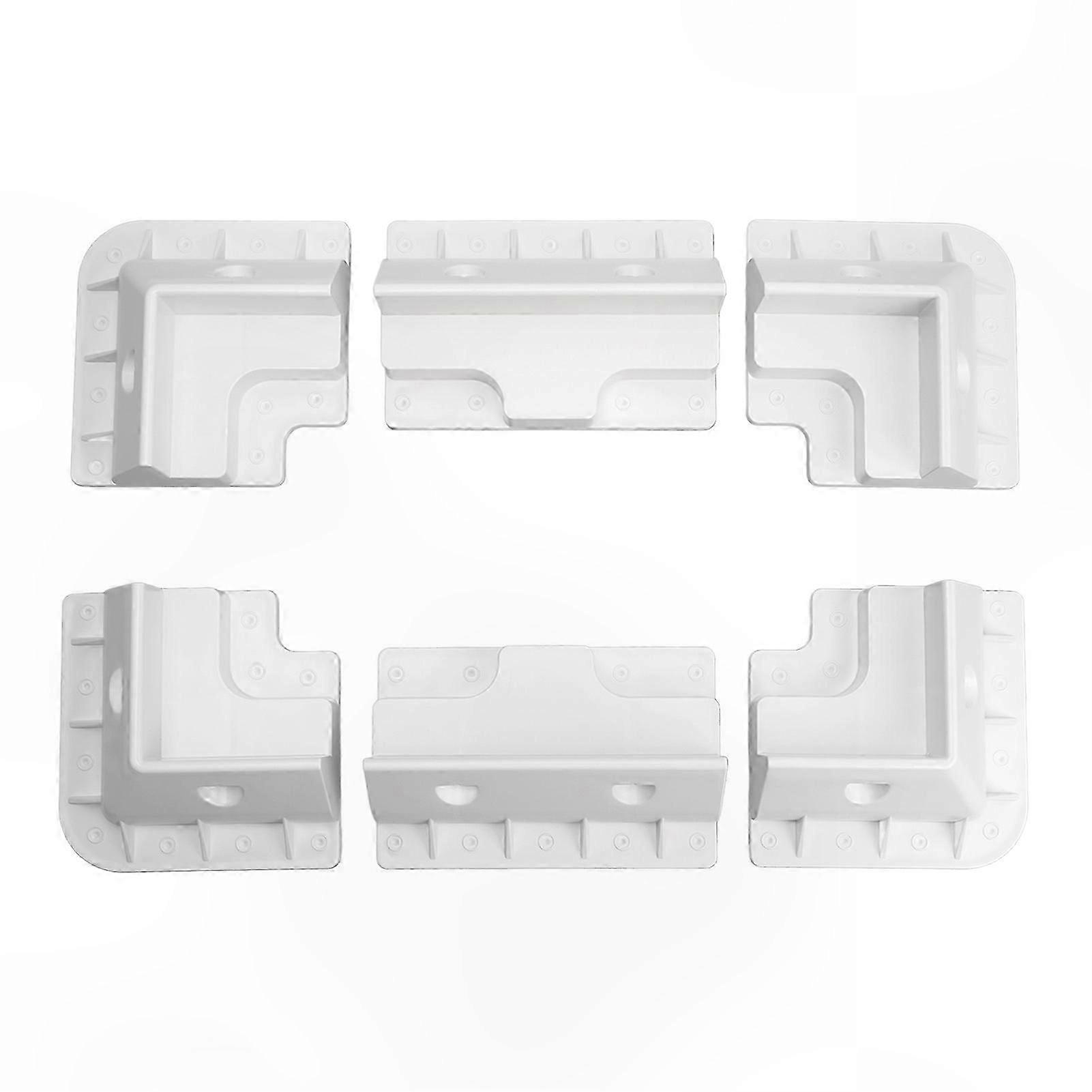 White ABS Plastic Solar Panel Mounting Bracket for RV and Boat Roofs