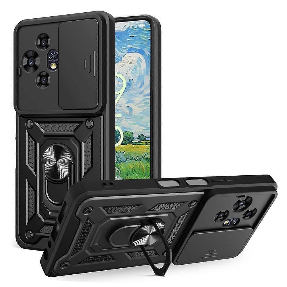 Compatible For TCL 50 Pro NxtPaper 5G Case with Slide Camera Lid PC + TPU Kickstand Phone Cover