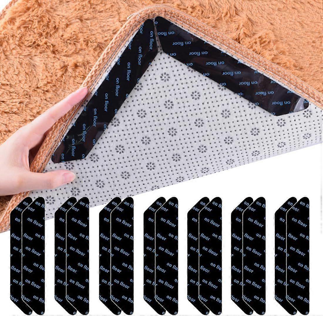 14 Pieces Anti-slip Reusable Washable Anti-slip Rug Grippers, Anti-slip Carpet Stickers, Anti-slip Rug Grippers, Reusable Rug Grippers, Rugs and Carp