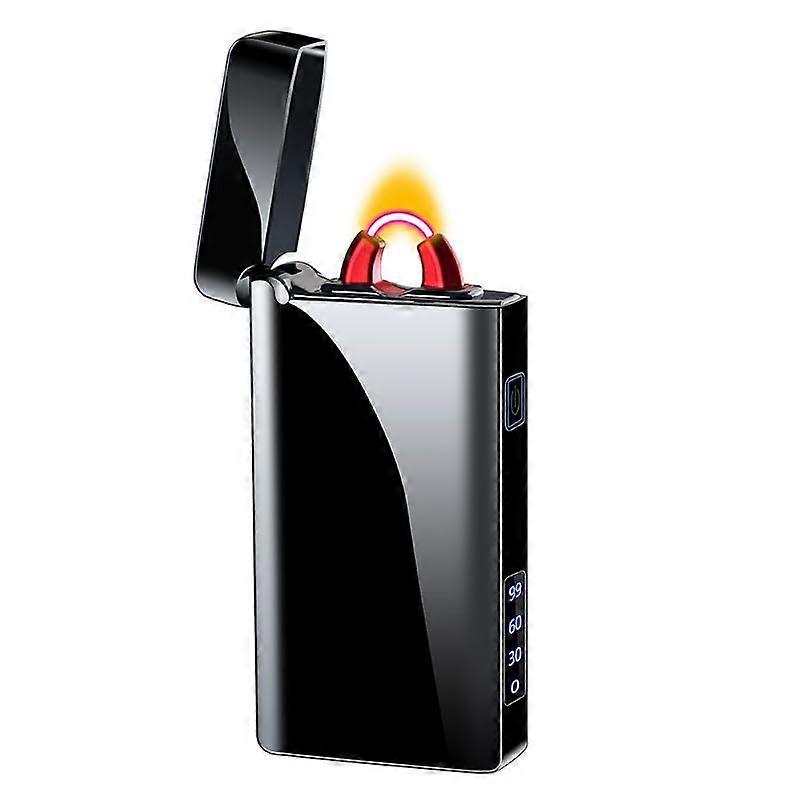 Power Plasma Arc Lighter – USB Rechargeable with Flashlight (Black)