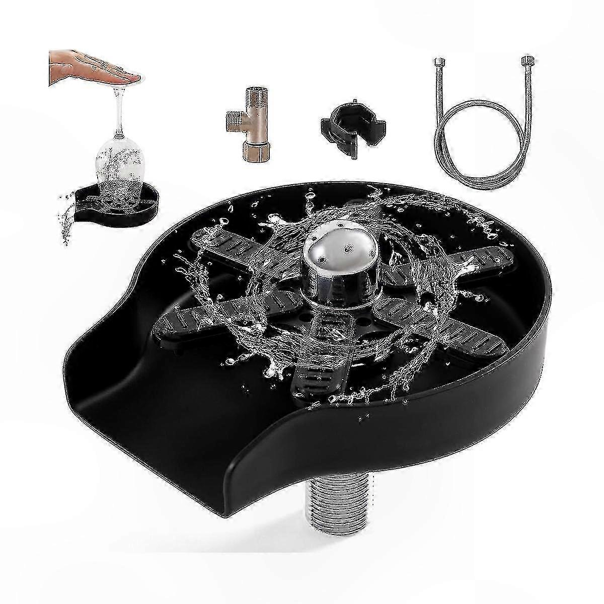 360-Degree Rotating Jet Sink Rinser for Glasses and Cups, Kitchen Sink Accessory