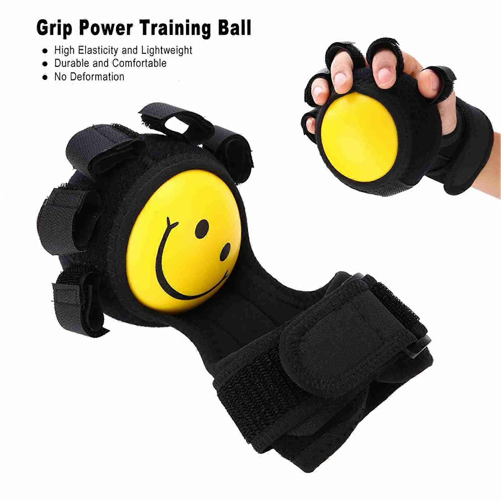 Finger Grip Power Training Ball, 8cm Yellow Black Cloth Exercise