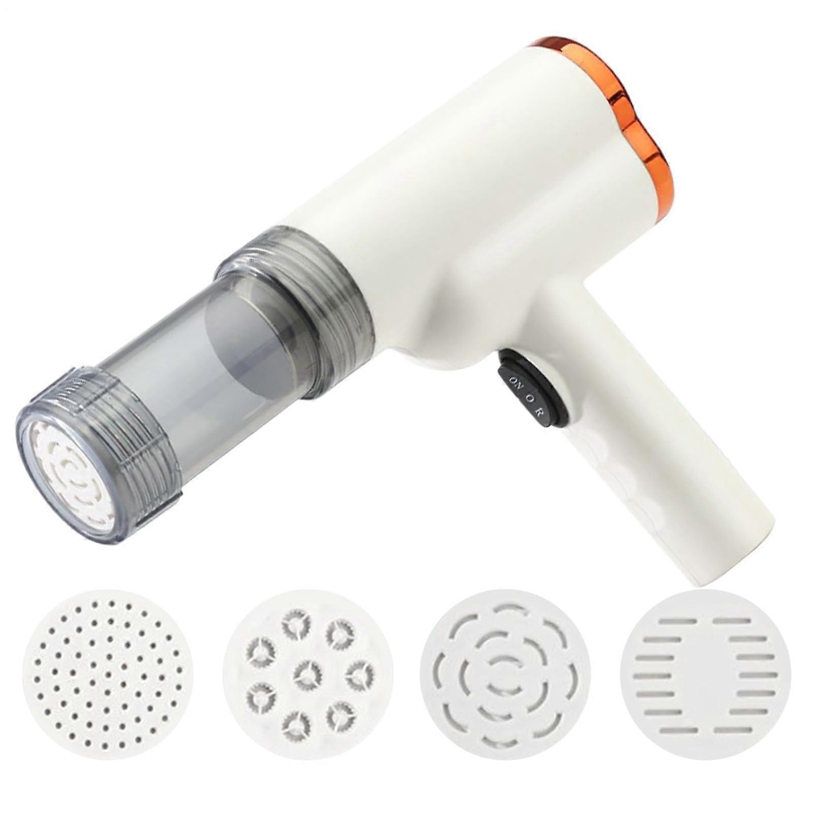 Electric Pasta Maker Machine Automatic with 5 Types Accessory for Kitchen White