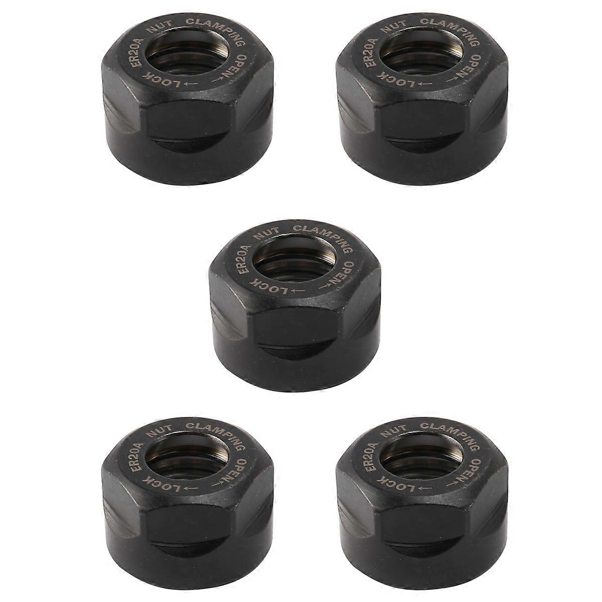 5X ER20 Collet Clamping Nuts for CNC Milling Chuck Holder Lathe
