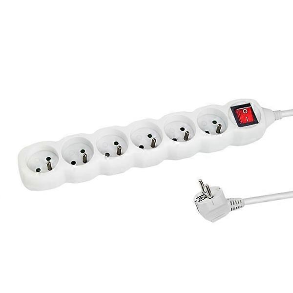 Esperanza Power Strip 6 Sockets Switch 1.5M White