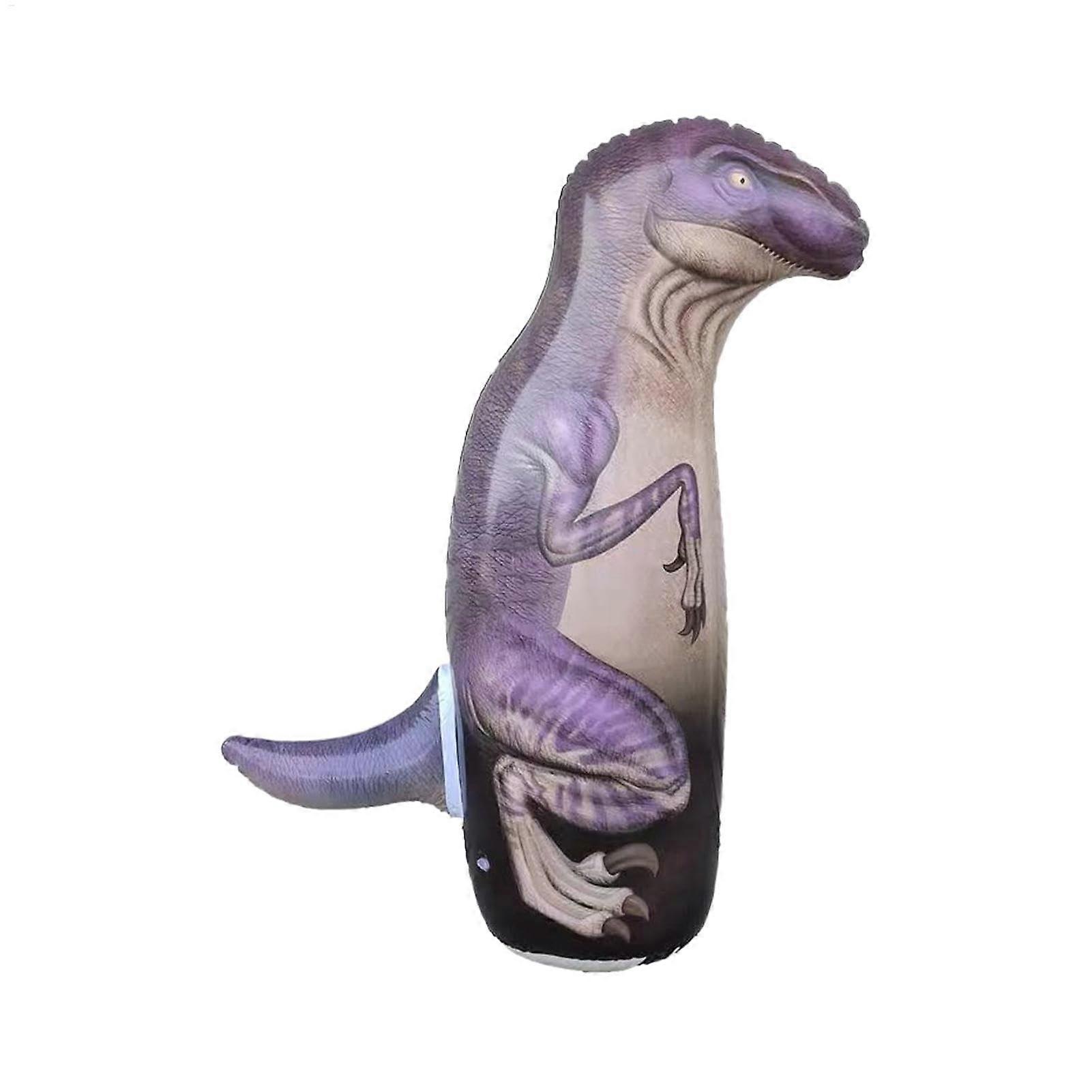 Dinosaur Punching Bag 37 Inch Inflatable PVC Boxing Toy for Kids, 360 Degree Edge, Instant Bounce Back Velociraptor